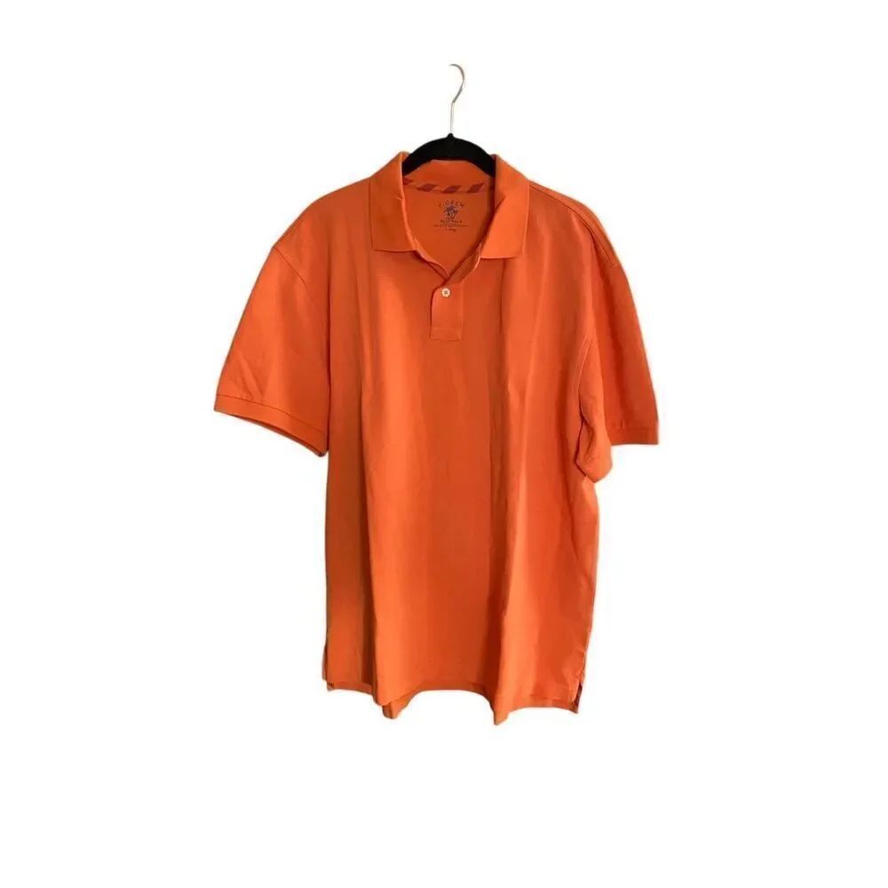 J.Crew NWT, men’s orange repp short sleeve polo shirt, size, XL